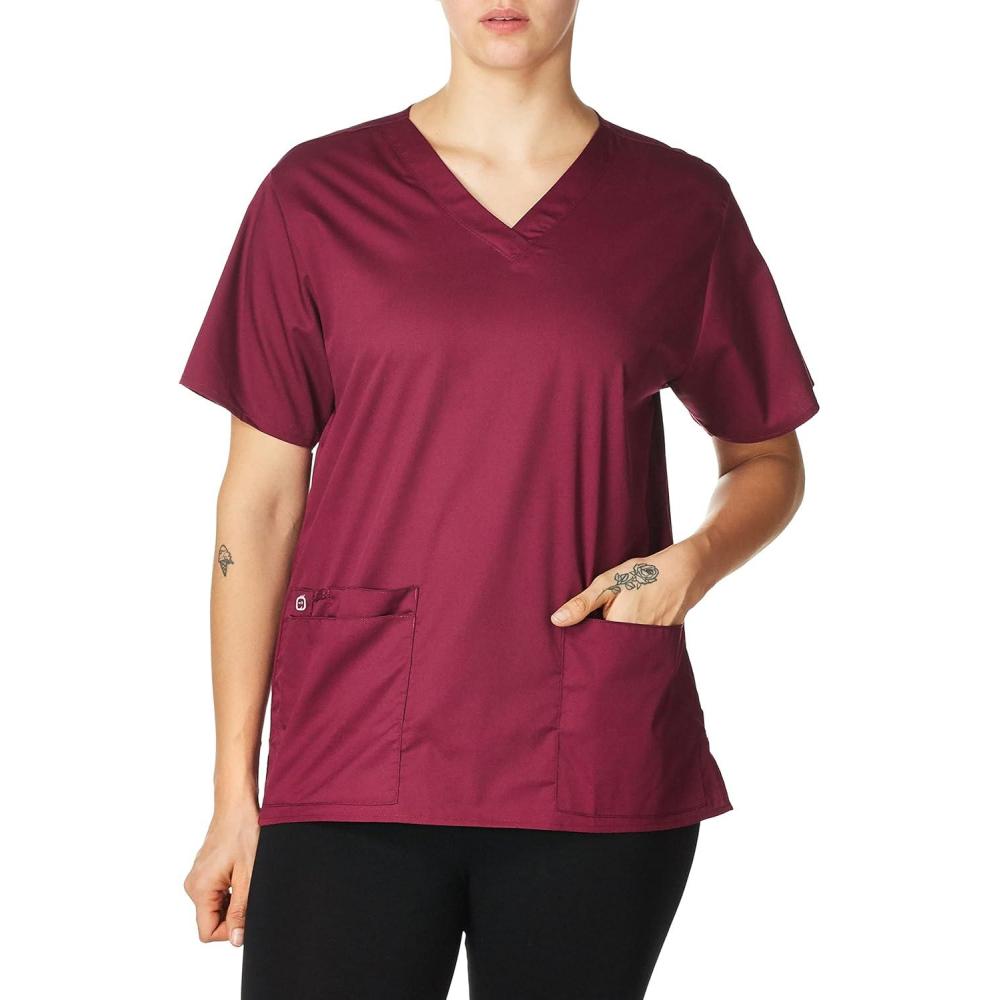 imageWonderWink UnisexAdult Unisex VNeck TopWine