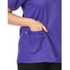 WonderWink Unisex-Adult Unisex V-Neck Top(Grape)
