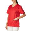 WonderWink Unisex-Adult Unisex V-Neck Top(Red)