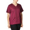 WonderWink Unisex-Adult Unisex V-Neck Top(Wine)