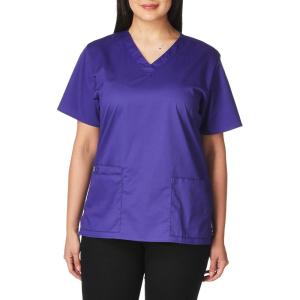 WonderWink Unisex-Adult Unisex V-Neck Top(Grape)