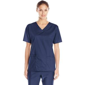 WonderWink Unisex-Adult Unisex V-Neck Top(Navy)