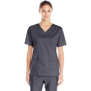 WonderWink Unisex-Adult Unisex V-Neck Top(Pewter)