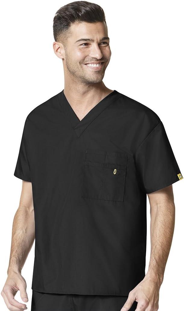 imageWonderWink Mens Big The Alpha Unisex VNeck Scrub TopBlack