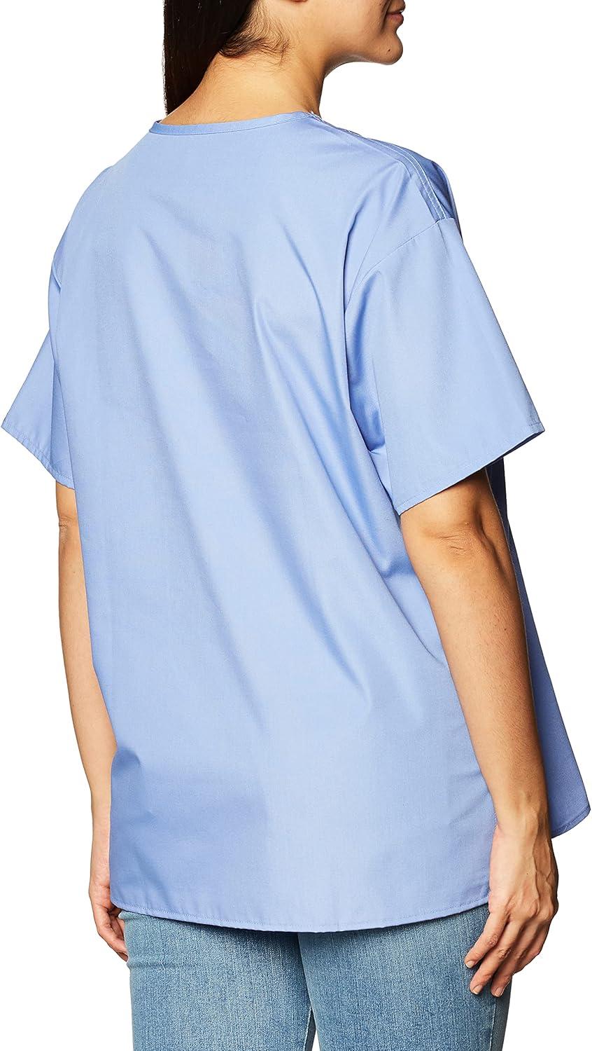 imageWonderWink Mens Big The Alpha Unisex VNeck Scrub TopCiel Blue