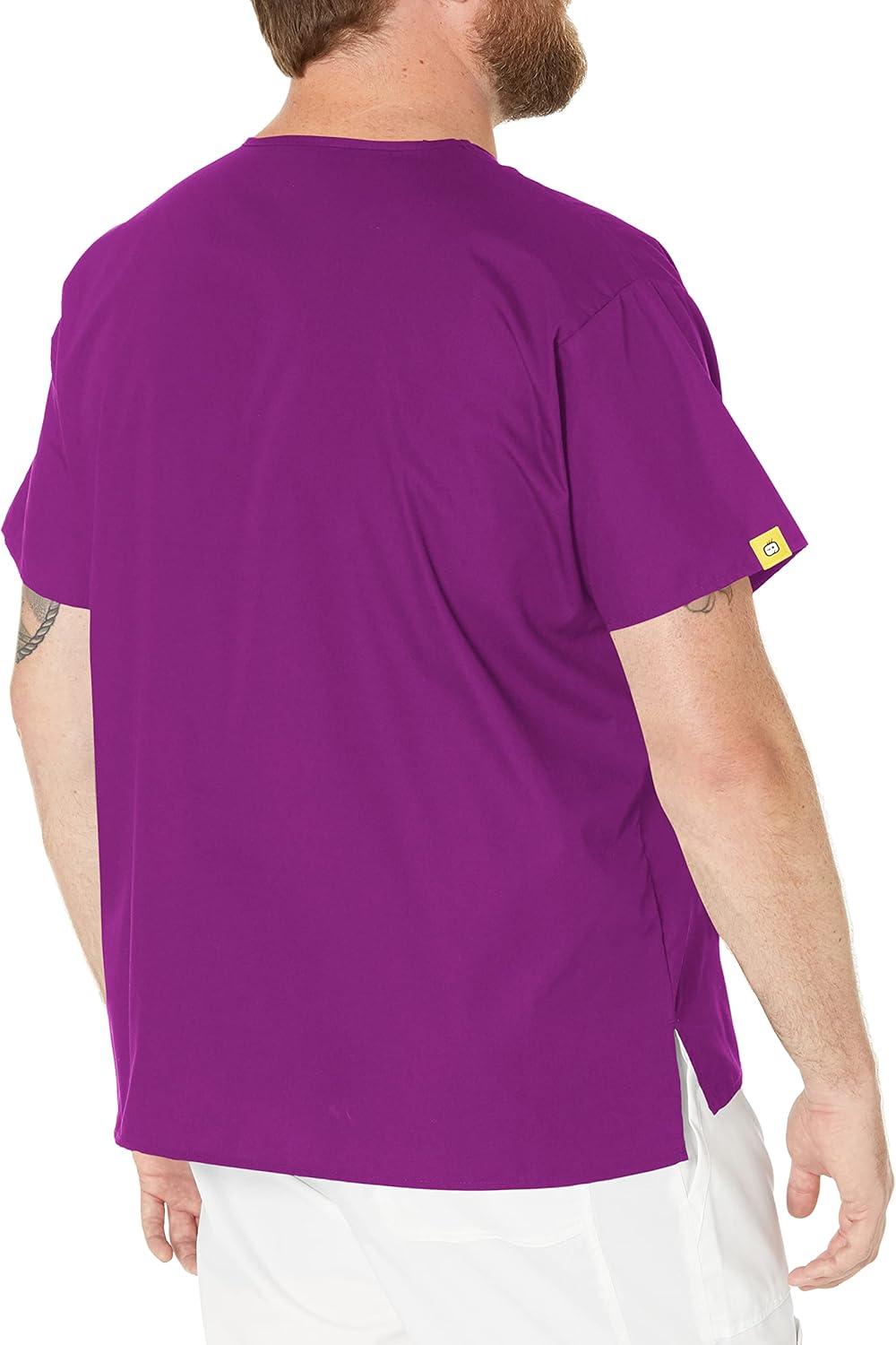 imageWonderWink Mens Big The Alpha Unisex VNeck Scrub TopEggplant