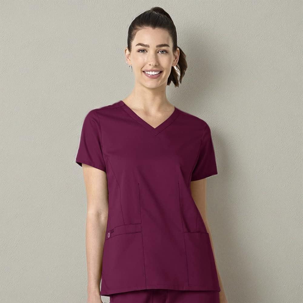 imageWonderWink Womens Shaped VNeck TopWine