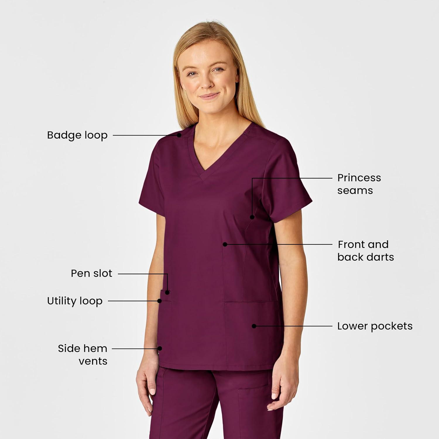 imageWonderWink Womens Shaped VNeck TopWine