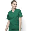 WonderWink Men’s Big The Alpha Unisex V-Neck Scrub Top(Wine)