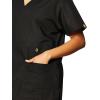 WonderWink Women’s Origins Golf Scrub Top(Black)