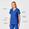 WonderWink Womens Verity V-Neck Top(Royal)