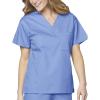 WonderWink Womens Unisex V-Neck Top Medical Scrubs Shirt, Ceil Blue, Medium US