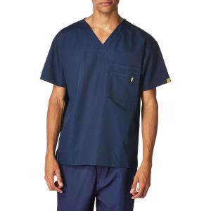 WonderWink Men’s Big The Alpha Unisex V-Neck Scrub Top(Navy)