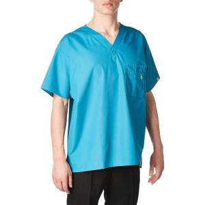 WonderWink Men’s Big The Alpha Unisex V-Neck Scrub Top(Real Teal)