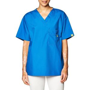 WonderWink Men’s Big The Alpha Unisex V-Neck Scrub Top(Royal)