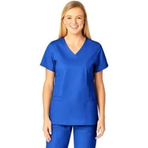 WonderWink Womens Verity V-Neck Top(Royal)