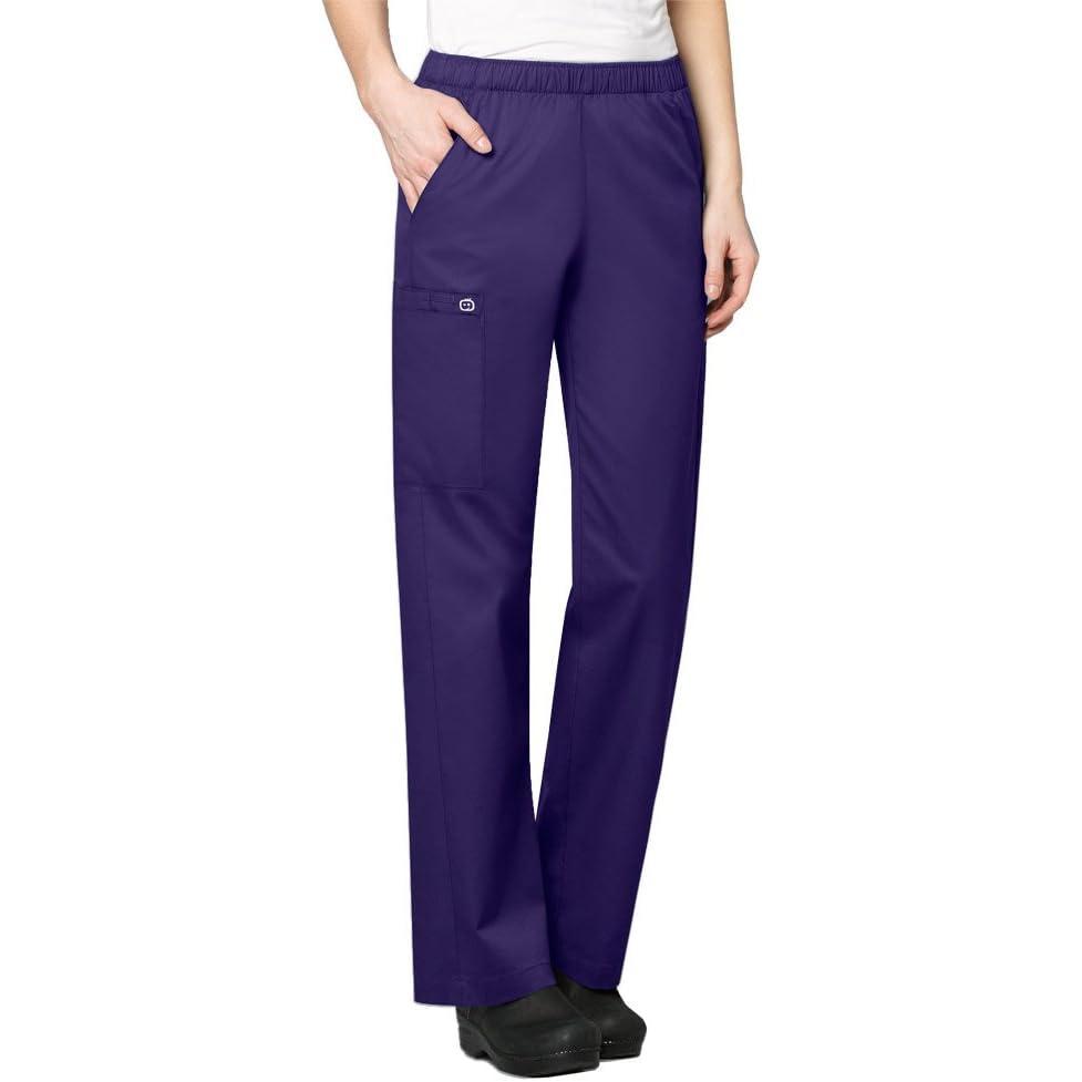 imageWINK WonderWORK Scrubs for Women PullOn Cargo Scrub PantsGrape