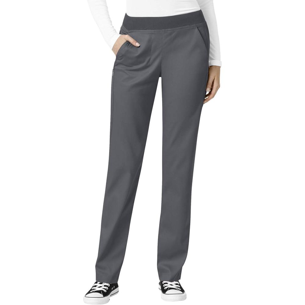 imageWonderWink Pro Womens 5419 Knit Waist Cargo Scrub Pant Pewter XXLarge