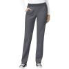 WonderWink PRO Women’s 4 Pocket Notch Neck Top & Knit Waist Cargo Pant Scrub Set + Badge Reel(Pewter)