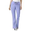 WonderWink Pro Women’s 4 Pocket V-Neck Top & Moderate Flare Leg Cargo Pant Scrub Set + Badge Reel(Ceil Blue)