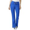WonderWink Pro Women’s 4 Pocket V-Neck Top & Moderate Flare Leg Cargo Pant Scrub Set + Badge Reel(Royal)