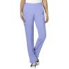 WonderWink W123 Women’s Mock Wrap Top & Flat Front Double Cargo Pant Scrub Set + Badge Reel(Ceil Blue)