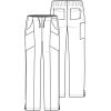 WonderWink W123 Women’s Mock Wrap Top & Flat Front Double Cargo Pant Scrub Set + Badge Reel(Hunter)