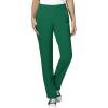 WonderWink W123 Women’s Mock Wrap Top & Flat Front Double Cargo Pant Scrub Set + Badge Reel(Hunter)