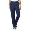 WonderWink W123 Women’s Mock Wrap Top & Flat Front Double Cargo Pant Scrub Set + Badge Reel(Navy)