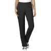 WonderWink W123 Women’s Stylized V-neck Top & Flat Front Double Cargo Pant Scrub Set + Badge Reel(Black)
