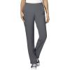 WonderWink W123 Women’s Stylized V-neck Top & Flat Front Double Cargo Pant Scrub Set + Badge Reel(Pewter)