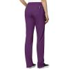 WonderWink W123 Women’s Stylized V-neck Top & Flat Front Double Cargo Pant Scrub Set + Badge Reel(Red)