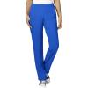 WonderWink W123 Women’s Stylized V-neck Top & Flat Front Double Cargo Pant Scrub Set + Badge Reel(Royal)