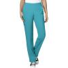 WonderWink W123 Women’s Stylized V-neck Top & Flat Front Double Cargo Pant Scrub Set + Badge Reel(Teal)
