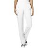 WonderWink W123 Women’s Stylized V-neck Top & Flat Front Double Cargo Pant Scrub Set + Badge Reel(White)