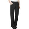 WonderWink WORK Women’s Scrubs V-Neck Chest Pocket Top & Pull On Cargo Pant Set + Badge Reel(Black)