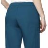 WonderWink WORK Women’s Scrubs V-Neck Chest Pocket Top & Pull On Cargo Pant Set + Badge Reel(Caribbean Blue)
