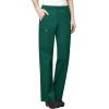WonderWink WORK Women’s Scrubs V-Neck Chest Pocket Top & Pull On Cargo Pant Set + Badge Reel(Hunter)