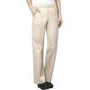 WonderWink WORK Women’s Scrubs V-Neck Chest Pocket Top & Pull On Cargo Pant Set + Badge Reel(Khaki)