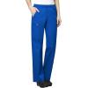 WonderWink WORK Women’s Scrubs V-Neck Chest Pocket Top & Pull On Cargo Pant Set + Badge Reel(Royal)