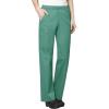 WonderWink WORK Women’s Scrubs V-Neck Chest Pocket Top & Pull On Cargo Pant Set + Badge Reel(White)