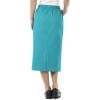 WonderWink Work Women’s Wrap Top & Scrub Skirt Set + Badge Reel(Caribbean)
