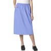 WonderWink Work Women’s Wrap Top & Scrub Skirt Set + Badge Reel(Ceil Blue)