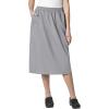 WonderWink Work Women’s Wrap Top & Scrub Skirt Set + Badge Reel(Grey)