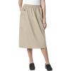 WonderWink Work Women’s Wrap Top & Scrub Skirt Set + Badge Reel(Khaki)
