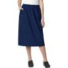 WonderWink Work Women’s Wrap Top & Scrub Skirt Set + Badge Reel(Navy)