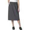 WonderWink Work Women’s Wrap Top & Scrub Skirt Set + Badge Reel(Pewter)