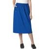 WonderWink Work Women’s Wrap Top & Scrub Skirt Set + Badge Reel(Royal)
