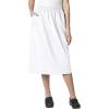 WonderWink Work Women’s Wrap Top & Scrub Skirt Set + Badge Reel(White)