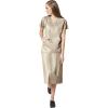 WonderWink Work Women’s Wrap Top & Scrub Skirt Set + Badge Reel(Khaki)